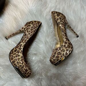 Lasonia women’s leopard print stiletto sexy pumps size 5